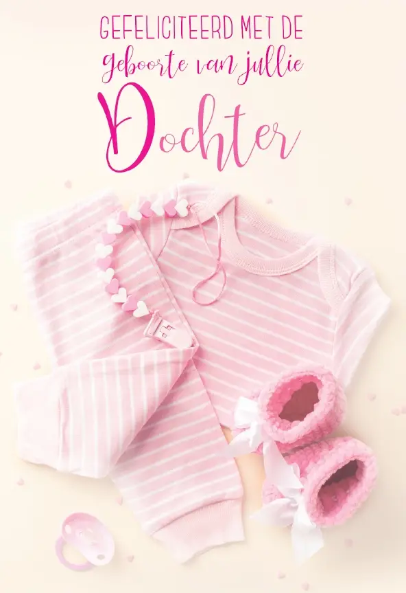 Wenskaart geboorte dochter