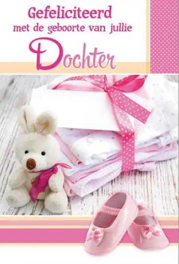 Wenskaart geboorte dochter