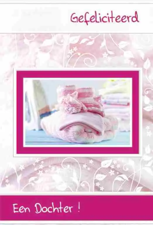 Wenskaart geboorte dochter