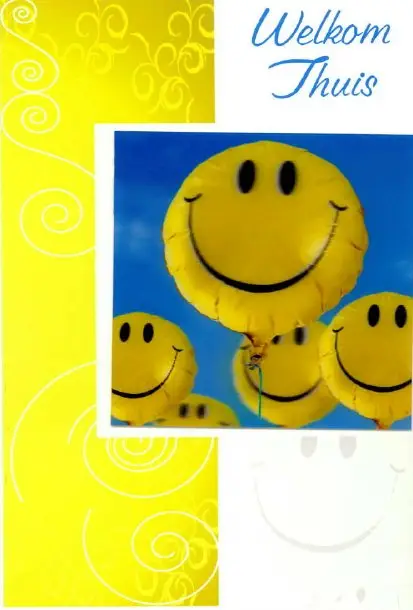 Wenskaart welkom thuis