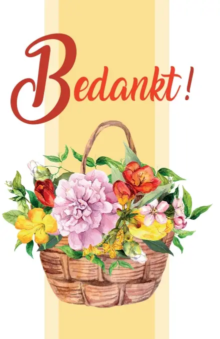 Wenskaart bedankt