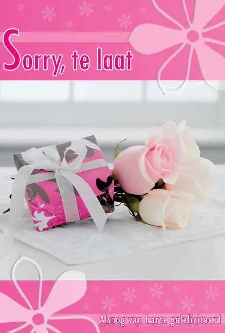 Wenskaart sorry te laat