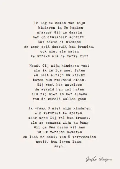 Bord vertrouw op God