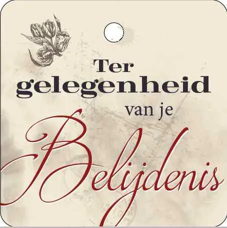 Ter gelegenheid van je belijdenis
