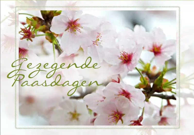 Wenskaart gezegende paasdagen
