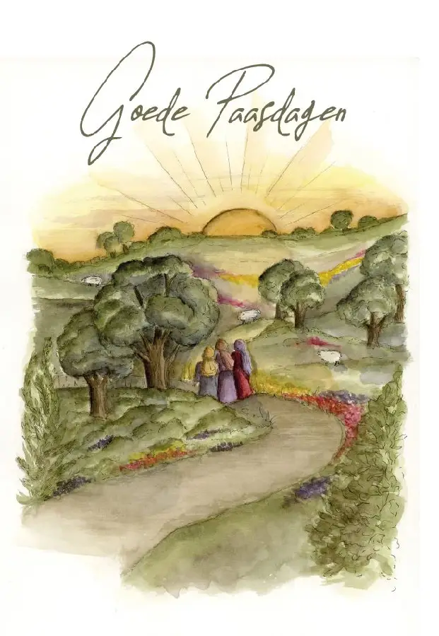 Wenskaart gezegende paasdagen