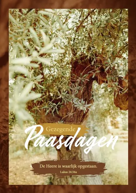 Wenskaart gezegende paasdagen