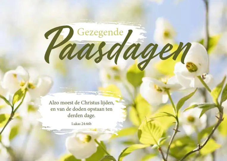 Wenskaart goede paasdagen