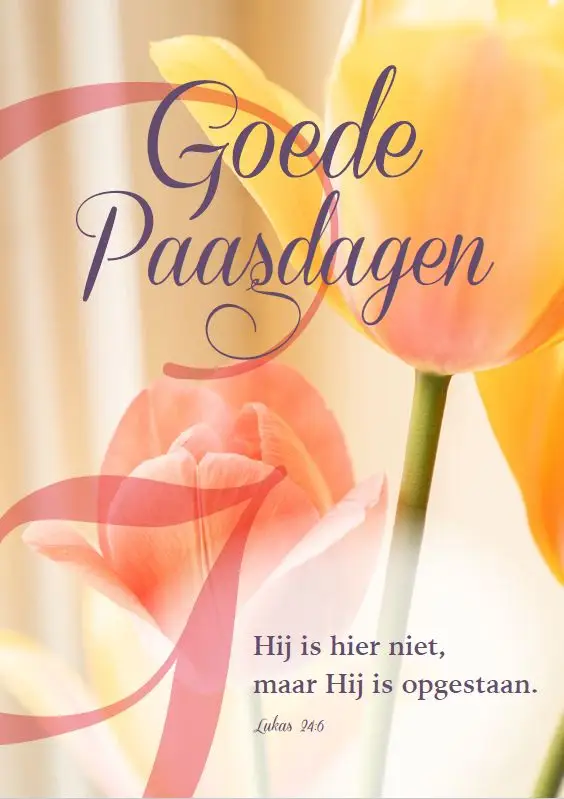 Wenskaart goede paasdagen
