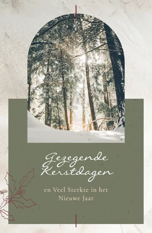 Wenskaart gez kerstdagen en veel sterkte