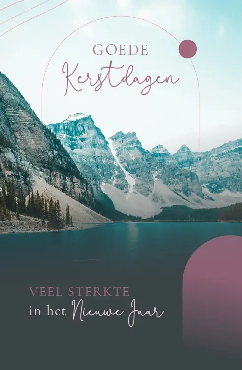 Wenskaart gez kerstdagen en veel sterkte