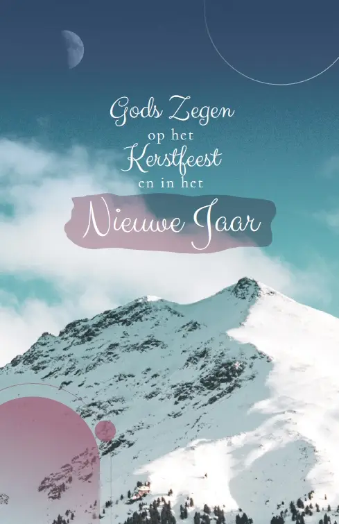 Wenskaart goede kerstdagen veel sterkte