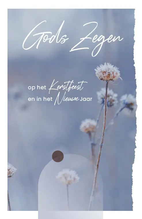 Wenskaart goede kerstdagen veel sterkte