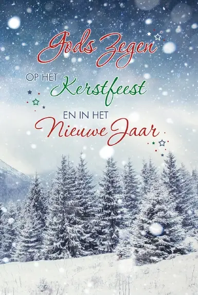 Wenskaart Gods zegen op het kerstfeest