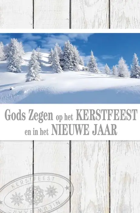 Wenskaart Gods zegen op het kerstfeest