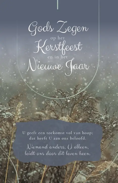 Wenskaart Gods zegen op het kerstfeest