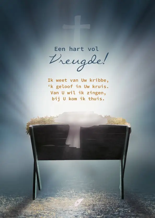 Wenskaart kerst het vleesgeworden woord