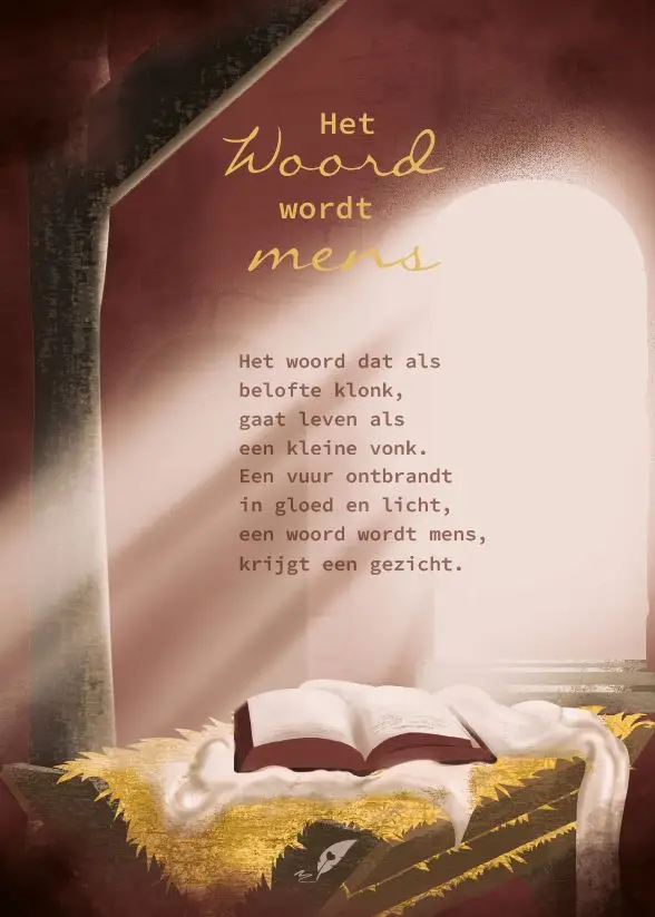 Wenskaart kerst Ik ben met u