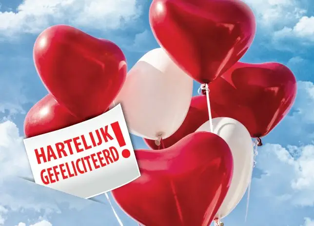 Prentbriefkaart gefeliciteerd