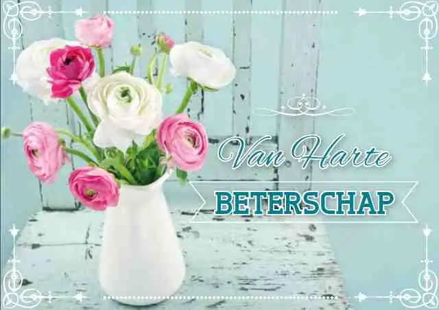 Prentbriefkaart beterschap