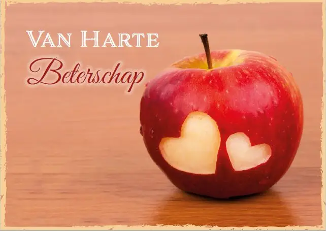 Prentbriefkaart beterschap