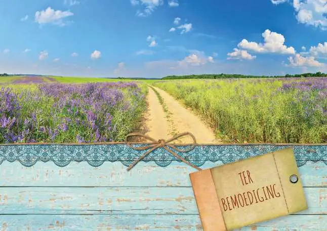 Prentbriefkaart bemoediging