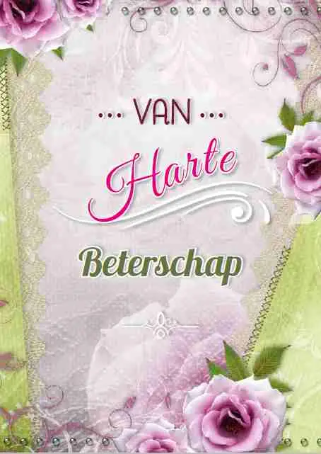 Prentbriefkaart beterschap