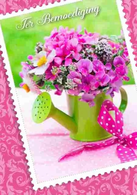 Prentbriefkaart bemoediging