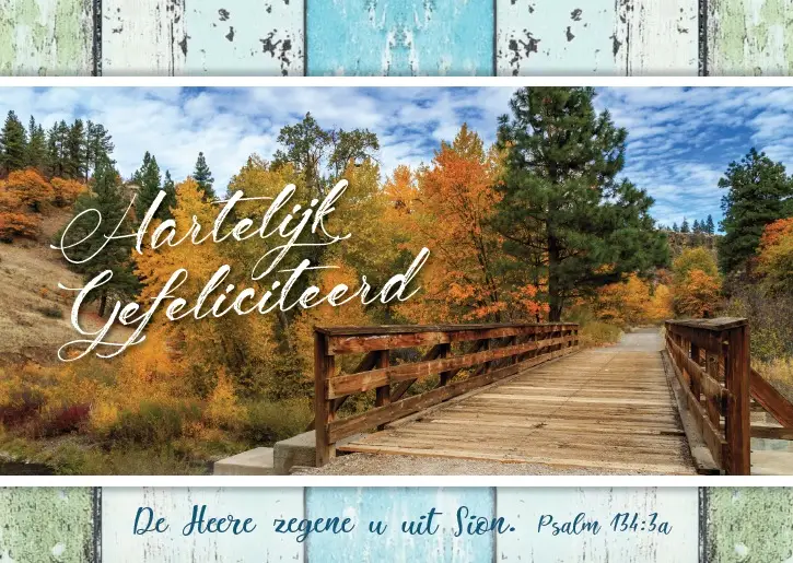 Prentbriefkaart gefeliciteerd