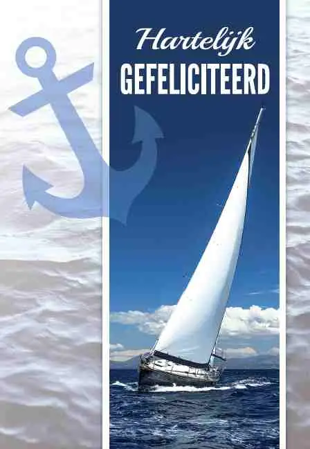 Prentbriefkaart gefeliciteerd