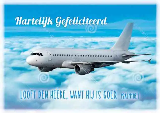 Prentbriefkaart gefeliciteerd