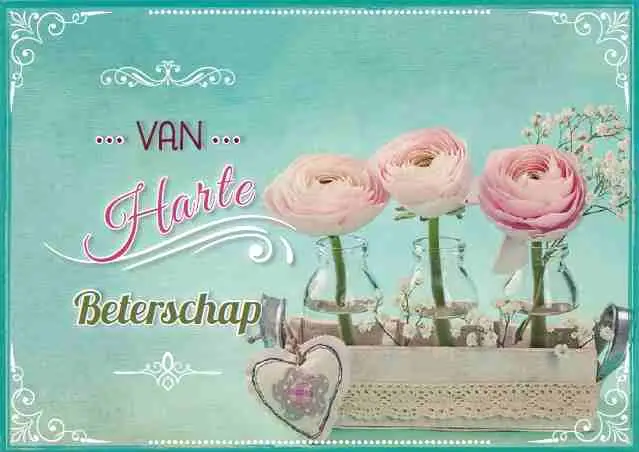 Prentbriefkaart beterschap