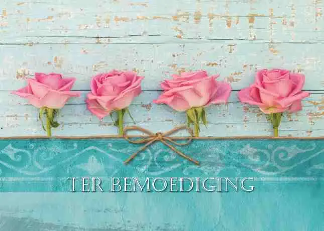 Prentbriefkaart bemoediging