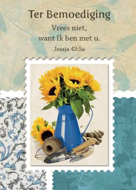 Prentbriefkaart bemoediging