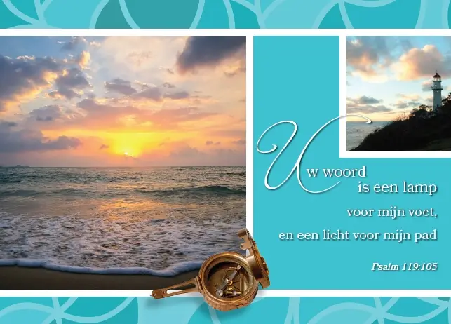 Prentbriefkaart voetstappen