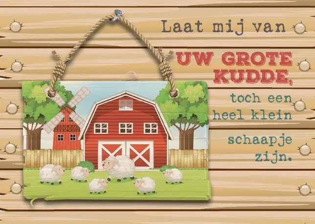 Prentbriefkaart Laat mij van uw grote