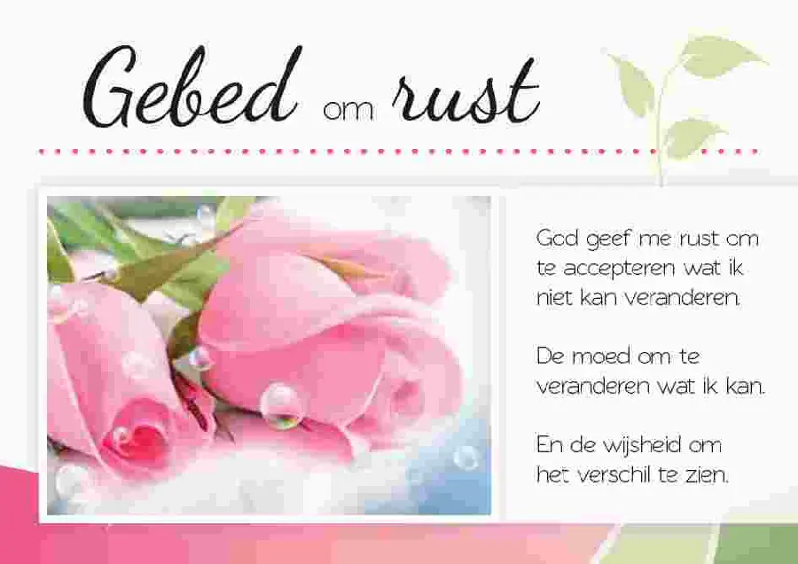 Prentbriefkaart gebed om rust
