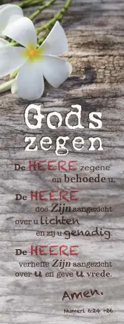 Boekenlegger zegen, de Heere zegene u