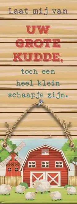 Boekenlegger laat mij van uw grote kudde