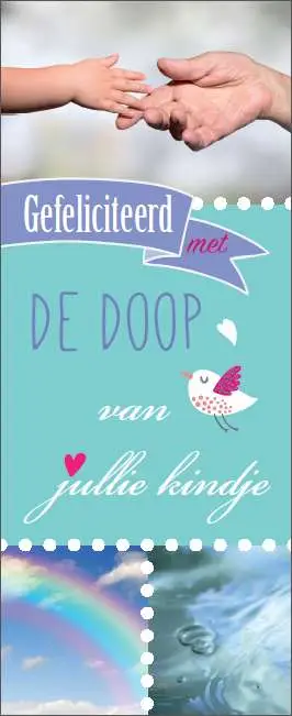 Boekenlegger gefeliciteerd doop jullie