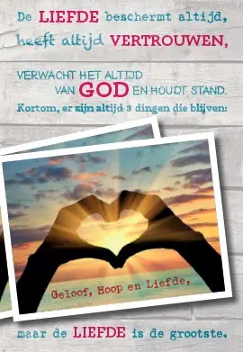 Minikaart geloof hoop liefde