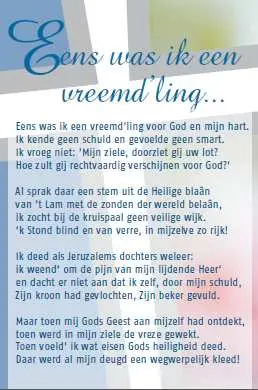 Minikaart Eens was ik een vreemdeling