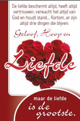 Minikaart geloof hoop en liefde