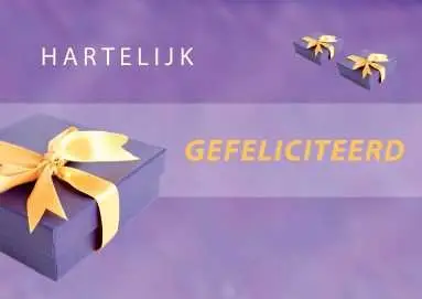 Prentbriefkaart gefeliciteerd