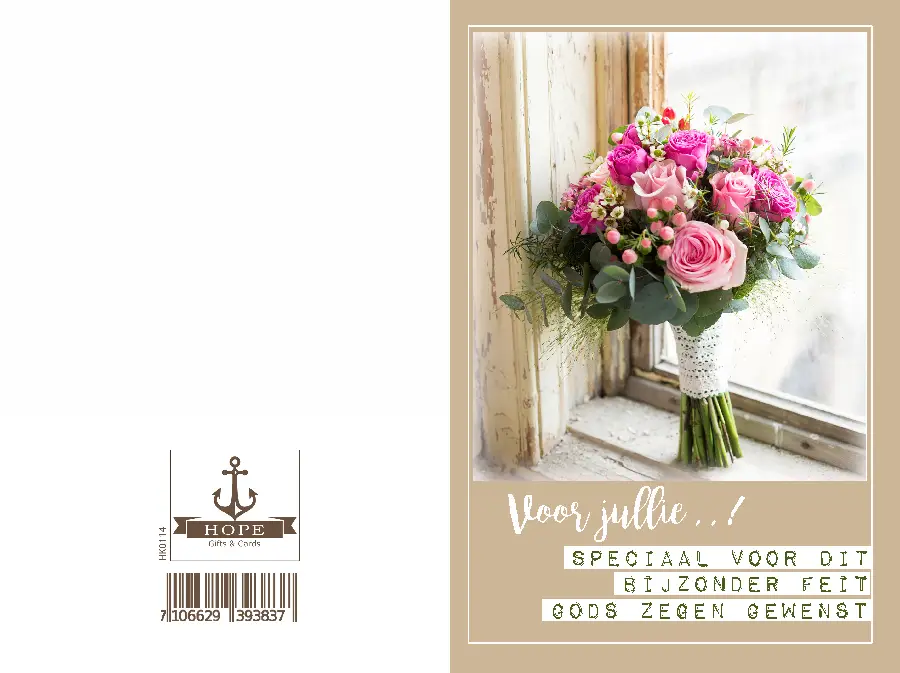 Wenskaart Gods zegen gewenst