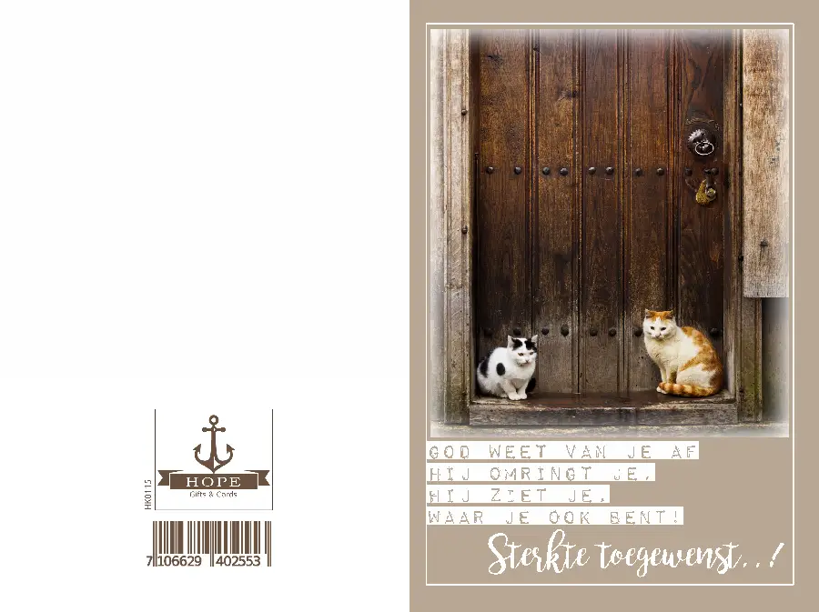 Wenskaart God weet van je af