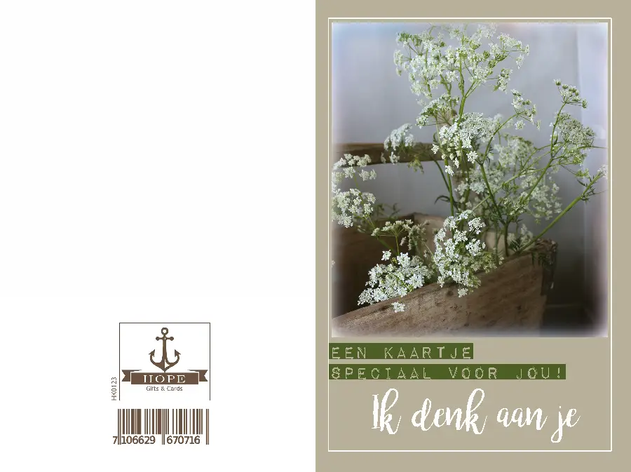 Wenskaart ik denk aan je