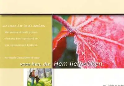 Prentbriefkaart zo staat het 1 cor 2:9