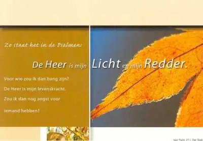 Prentbriefkaart zo staat het ps 27:1