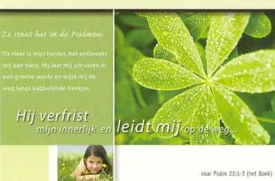 Minikaart zo staat het ps 23:1-3